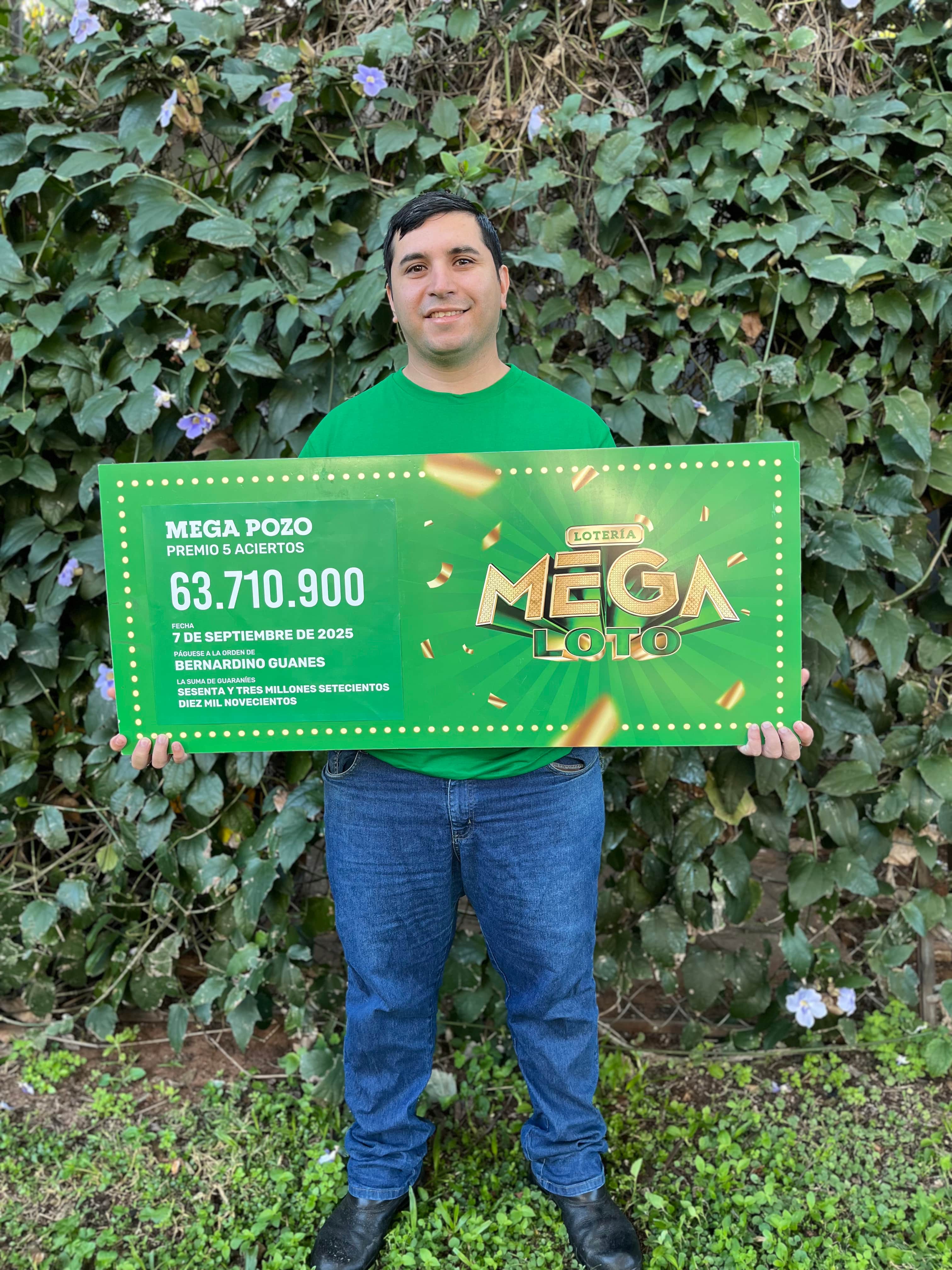Bernardino guanes Ganador Megaloto